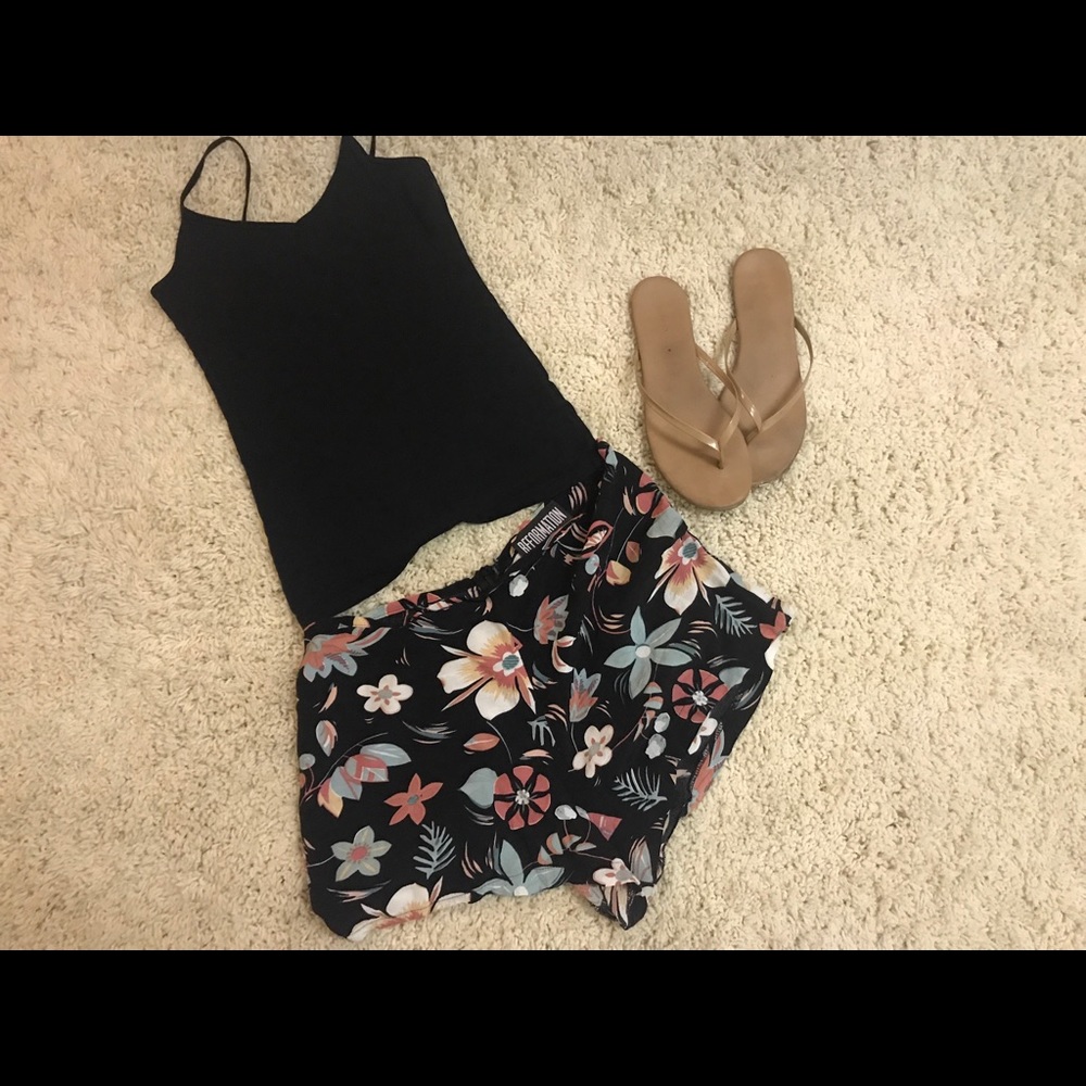 Reformation Floral Shorts